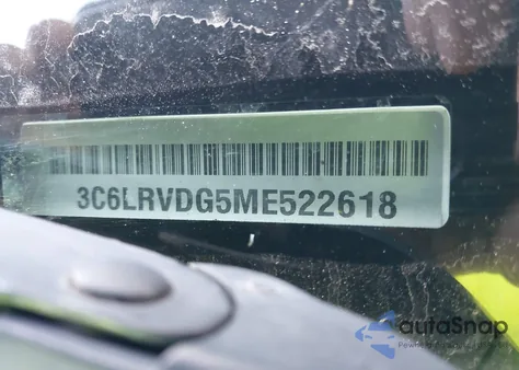 2021 Ram Promaster 2500 High Roof 159 Wb из США, поврежденный, VIN 3C6LRVDG5ME522618